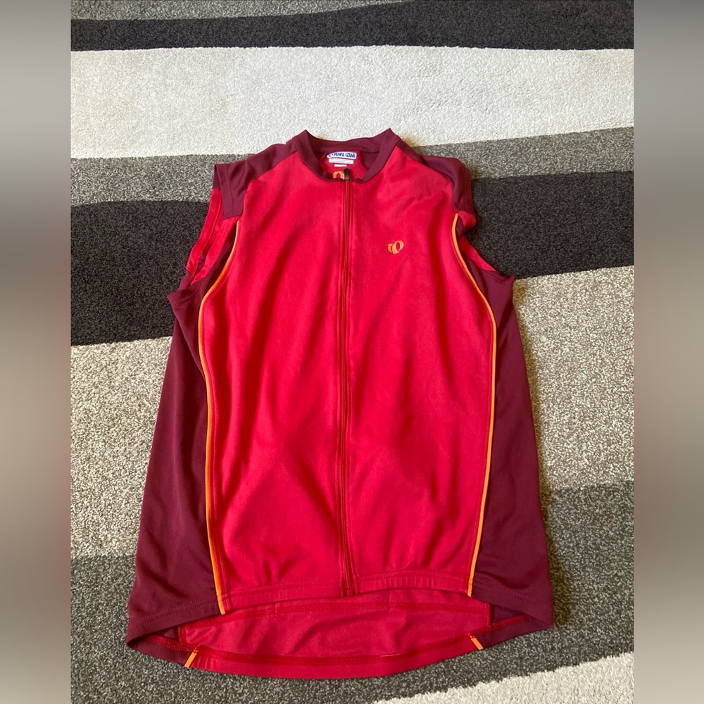 Pearl Izumi Tank Top Women XLarge Red Full Zip Sleeveless Select Bike Active